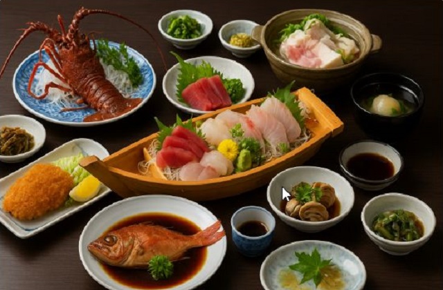 伊勢海老の食事