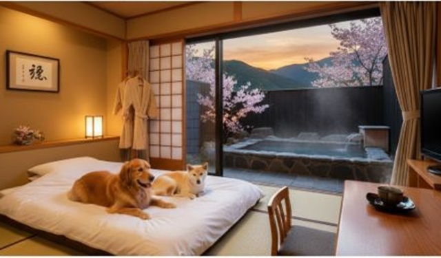 犬と泊まれる露天風呂付宿